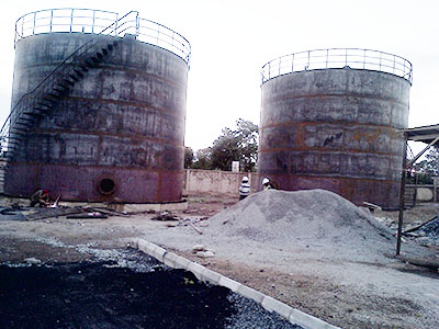 Sand blasting and painting
